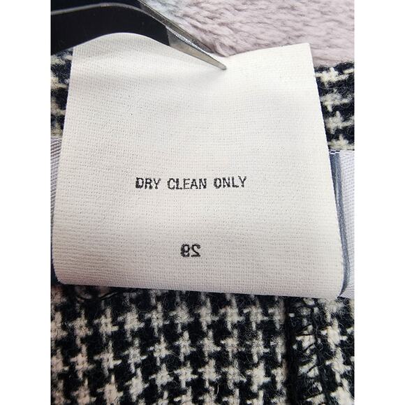 Vintage 80s My Michelle Wool Houndstooth Bow Slit Mini Skirt Size XS Gray Black - Picture 7 of 10